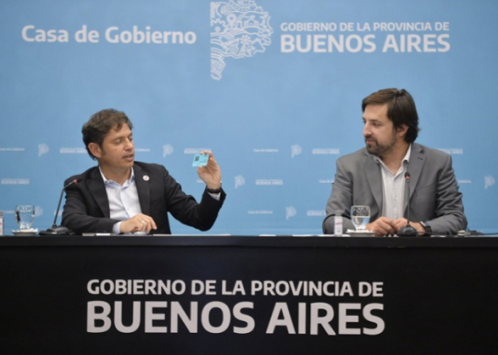 Kicillof y Kreplak hoy en el Salón Dorado.