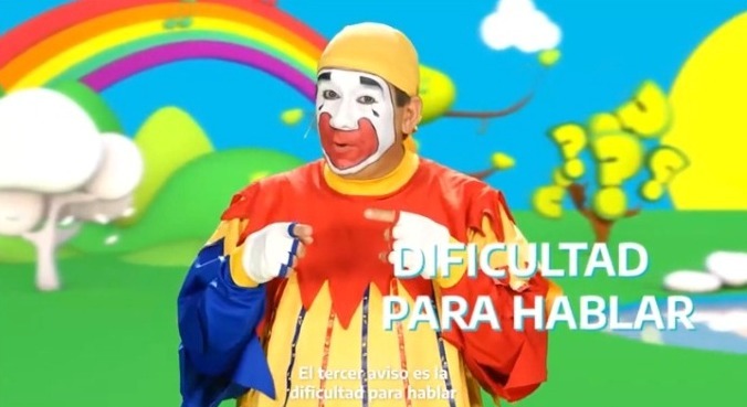 El payaso explica como identificar un ACV.