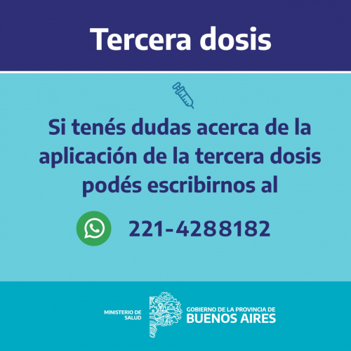 La Provincia comienza a aplicar la tercera dosis de la vacuna contra el Covid-19