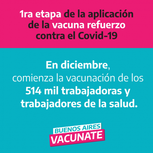 Las dosis de refuerzo se aplicarán independientemente de la vacuna que hayan recibido en primera instancia