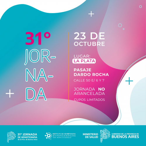 Abrió la inscripción para las 31º Jornadas de Hemoterapia