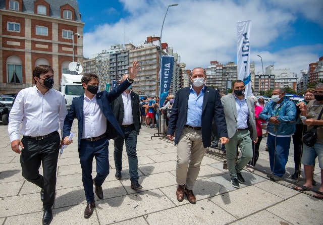 El Gobernador y los Ministros hoy en Mar del Plata.