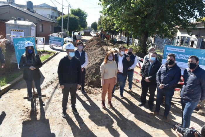 Thea recorrió obras de infraestructura en Tres de Febrero