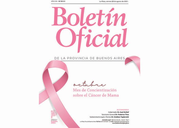 El Boletín Oficial conmemora del Día Internacional del cáncer de Mama