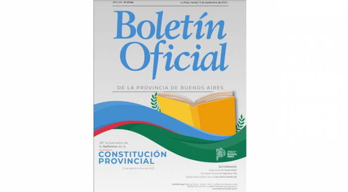 El Boletín Oficial conmemora aniversario de la reforma constitucional provincial