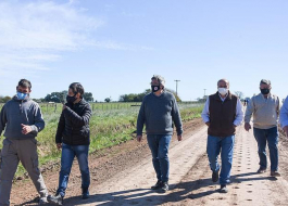Rodríguez recorrió obras del plan de Caminos Rurales en General Paz y Brandsen