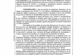 LA SUPREMA CORTE DE JUSTICIA BONAERENSE PRORROGA MEDIDAS DE PROTECCIÓN JUDICIAL VINCULADAS A VIOLENCIAS POR RAZONES DE GÉNERO