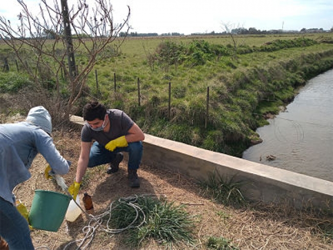 Tarea realizada en el arroyo de cabecera El Durazno