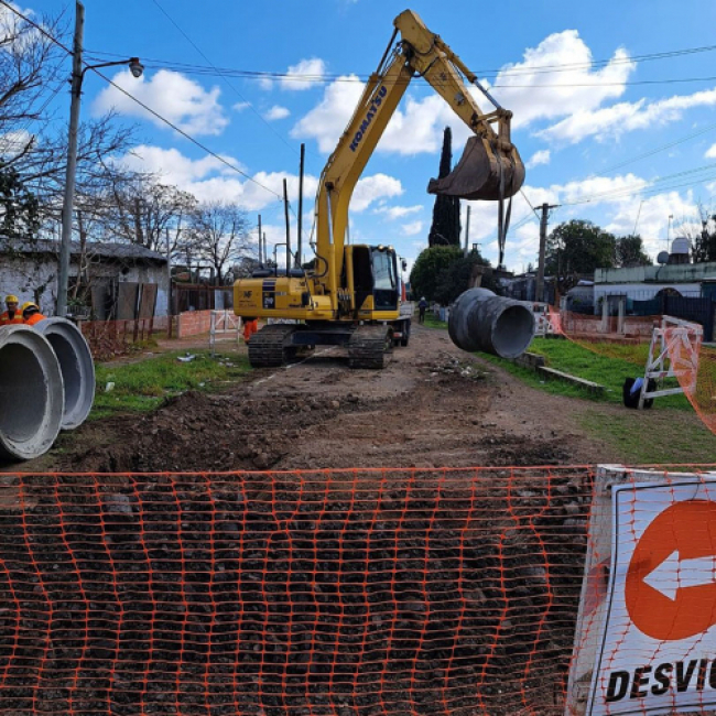 Recorrida por importante obra de desagües pluviales