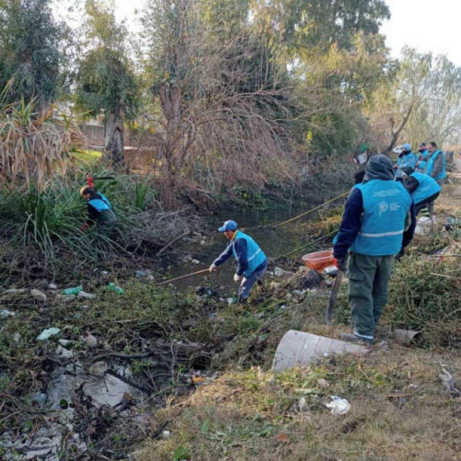 Operativo de limpieza en Escobar