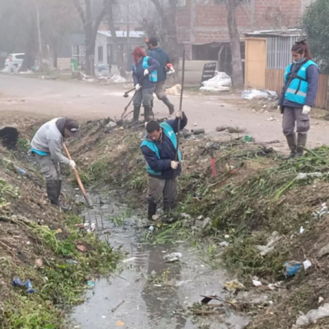 Limpieza de arroyos en La Plata