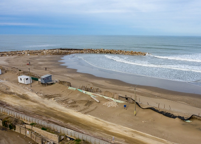 Reanudan obras de contención en Mar Chiquita