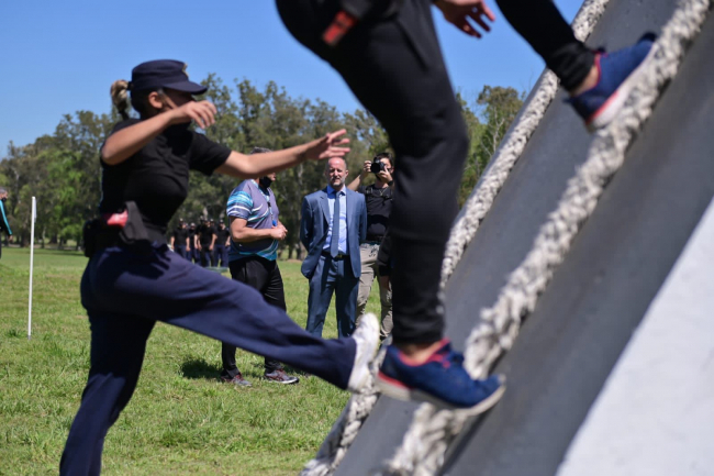 Insaurralde y Berni recorrieron  la Escuela de Policía Juan Vucetich.