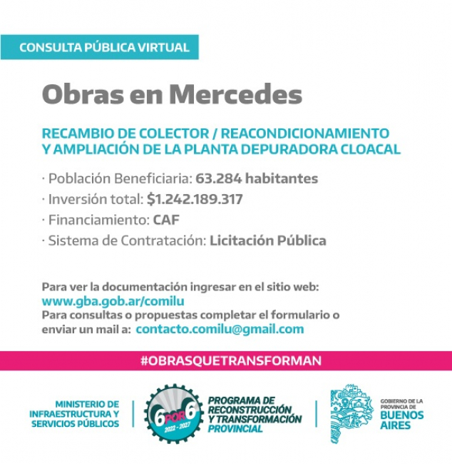 Obras hidráulicas Mercedes