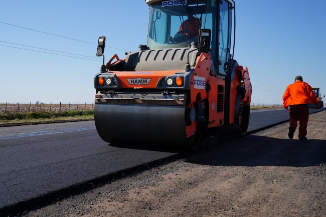 Avanzan la repavimentación de la Ruta Provincial 31, entre Rojas y Colón