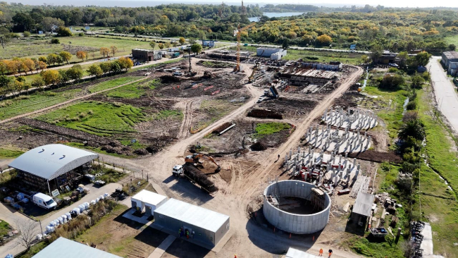 Avanza la obra de la nueva Planta Potabilizadora para La Plata, Berisso y Ensena