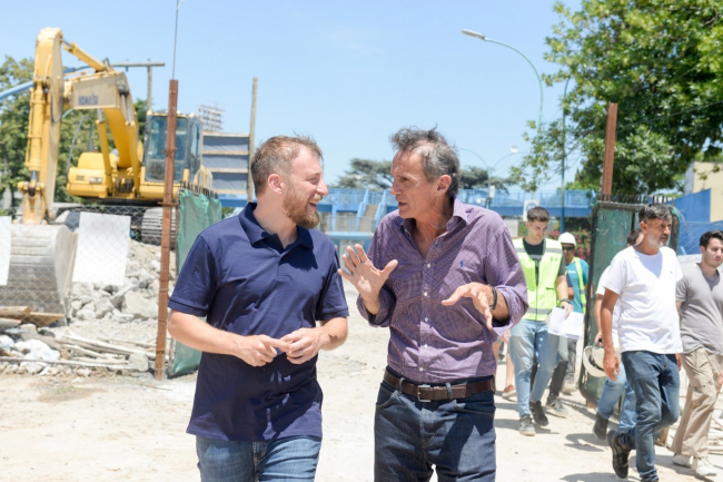 Lomas de Zamora: Katopodis y Otermín recorrieron obras viales de Temperley