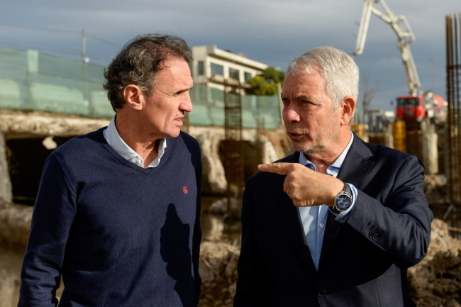 Katopodis supervisó el avance de obras hidráulicas en Arroyo el Gato de La Plata