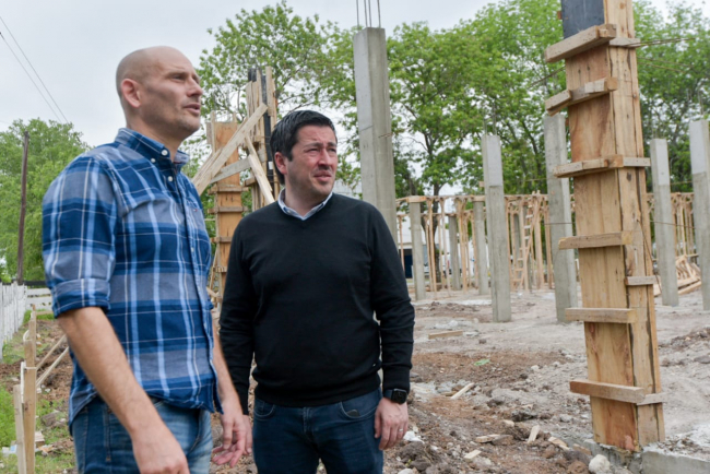 Nardini recorrió obras que se ejecutan en Alberti