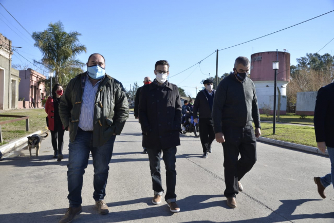 El ministro Simone en la recorrida