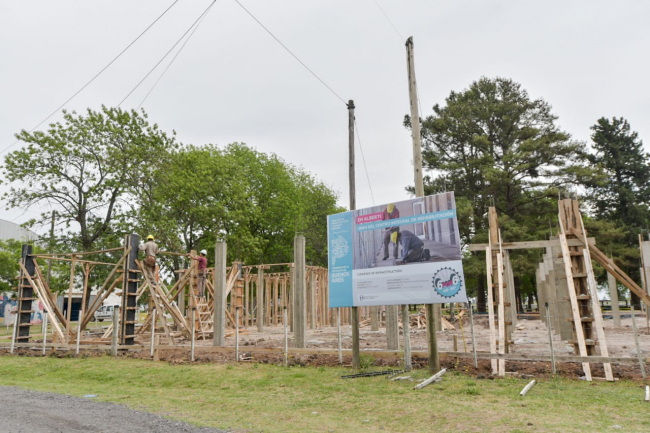 Nardini recorrió obras que se ejecutan en Alberti