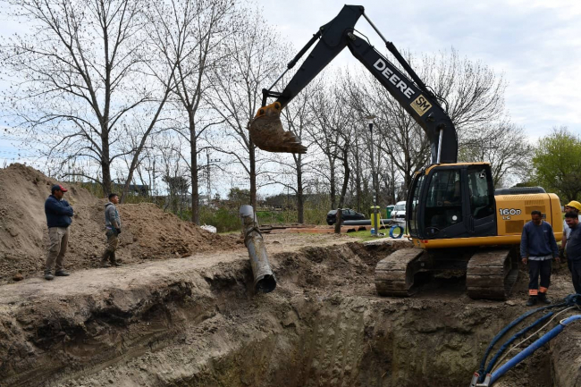 La Plata: avanzan los trabajos para la rehabilitación del Acueducto Norte