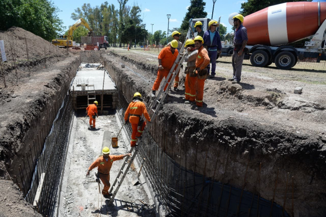 Katopodis y Alak recorrieron obras de infraestructura hídrica en La Plata