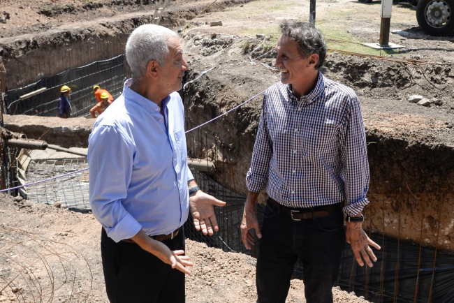 Katopodis y Alak recorrieron obras de infraestructura hídrica en La Plata