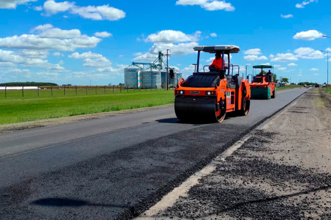 Chivilcoy: Continúa la repavimentación de la Ruta Provincial N° 30