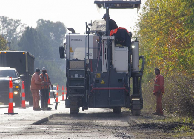 Inició la obra de rehabilitación de calzada en la Ruta Provincial N° 34