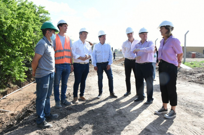 Nardini y Cascallares recorrieron el avance de las obras en la Cuenca Yapeyú
