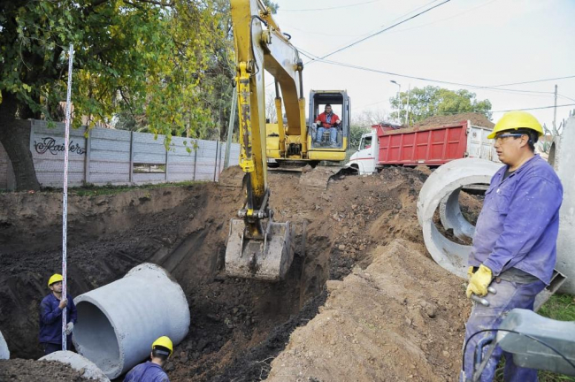 Nardini y Correa recorrieron obras hidráulicas en Tortuguitas