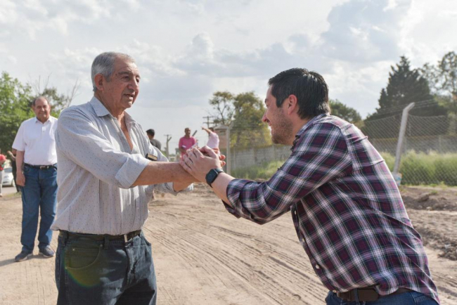 Nardini y Correa supervisaron la obra de saneamiento del Arroyo Las Tunas