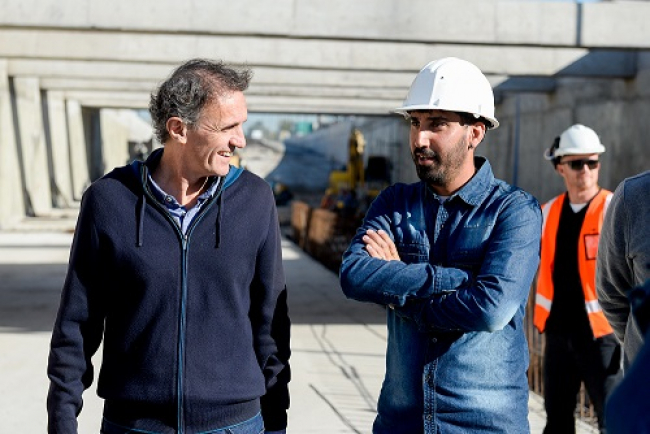 Katopodis supervisó obras clave en la Ruta 4 para potenciar el desarrollo productivo en Almirante Brown