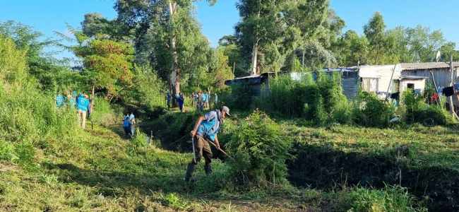 Operativo de limpieza arroyos en La Plata