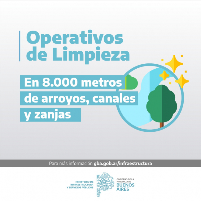 limpieza en más de 8.000 metros de arroyos, canales y zanjas