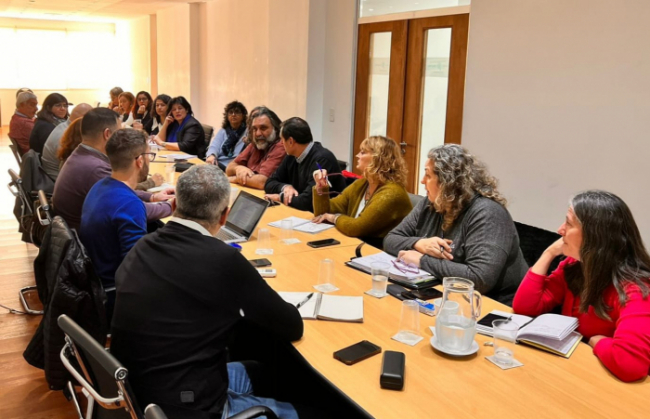 Del encuentro en el ministerio de Trabajo participaron