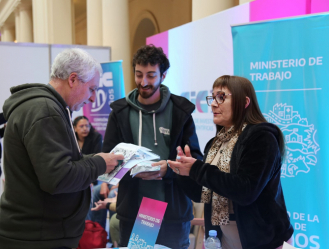 El ministerio de Trabajo contó con un stand propio en el Congreso
