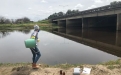 Las muestras recolectadas por el equipo del COMILU, serán analizadas por la Autoridad del Agua.