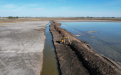 Terraplén de defensa en Pehuajó