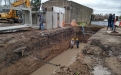 Reinicio de la obra de desagües pluviales en Brandsen