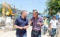 Lomas de Zamora: Katopodis y Otermín recorrieron obras viales de Temperley