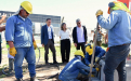 Katopodis visitó la obra de la nueva Estación Transformadora en 9 de Julio