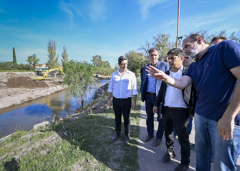 Kicillof y Susbielles recorrieron las obras del Plan de Reconstrucción Integral de Bahía Blanca