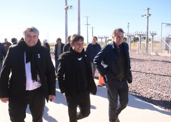 El Gobernador, Katopodis y Succurro recorriendo la nueva Estación Transformadora