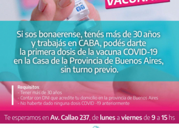 Más de 15000 personas se vacunaron el Casa de la Provincia