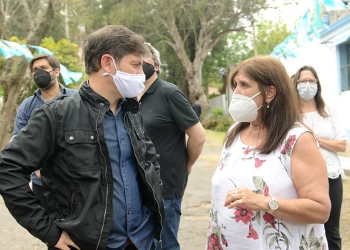 María Teresa García junto a Axel Kicillof