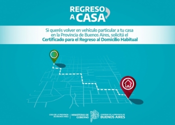 CERTIFICADO PARA EL REGRESO AL DOMICILIO HABITUAL DE LOS BONAERENSES