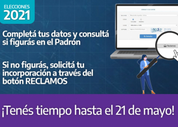 Hay tiempo hasta el 21 de mayo para verificar si los datos son correctos.