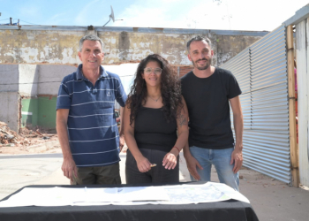 Barrios firmó el inicio de obra de pavimento en Villa Porá